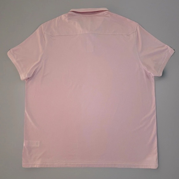 Rhone Performance Polo Shirt Mens XXL Red Subtle Dots White Short Sleeve Golf - Picture 11 of 11